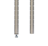Metro Super Erecta SiteSelect Industrial Wire Shelving Post, Polished Stainless Steel