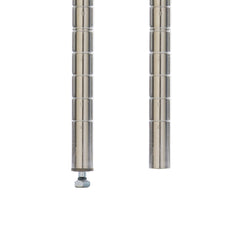 Metro Super Erecta SiteSelect Industrial Wire Shelving Post, Polished Stainless Steel