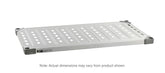 Metro Super Erecta Solid Shelf, Louvered/Embossed Galvanized Steel