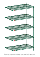 Metro Super Erecta Industrial Wire Shelving Add-On Unit, Metroseal Green Epoxy