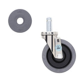 Metro 5" Conductive Stem Casters with Non-Marking Wheel Treads for Super Erecta Industrial Wire Shelving Racks