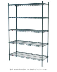 Metro Super Erecta Industrial Wire Shelving Starter Unit, Metroseal Green Epoxy