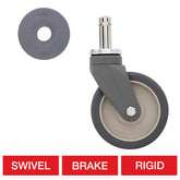 Metro 5" Conductive Stem Casters for Super Erecta Industrial Wire Shelving Racks