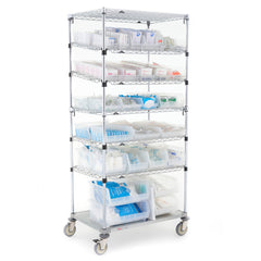 Metro EZ-ADD Two-Bin Kanban Mobile Shelving Cart