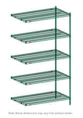 Metro Super Erecta Industrial Wire Shelving Add-On Unit, Metroseal Green Epoxy