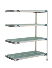 MetroMax i 4-Shelf and 5-Shelf Plastic Industrial Shelving Add-On Units