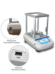 Analytical Balance, series Tx, internal calibration, touch screen display, 62gx 0.01mg / 120gx0.1mg