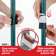 Metro Super Erecta EZ-ADD Wire Shelf, Metroseal Green