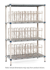 MetroMax Q Industrial Plastic Shelving 4-Shelf Can Rack Unit