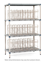 MetroMax Q Industrial Plastic Shelving 4-Shelf Can Rack Unit