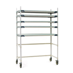 MetroMax i 5-Shelf Sterile Processing Plastic Industrial Mobile Shelving Units with Roll-under Storage