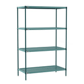 Metro Super Erecta Pro Industrial Wire 4-Shelf Restaurant Shelving Starter Unit with Removable Plastic Mats