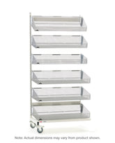 Metro qwikSIGHT Mobile Single-Sided 6-Basket Shelving Add-On Unit