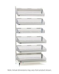 Metro qwikSIGHT Stationary Single-Sided 6-Basket Shelving Add-On Unit