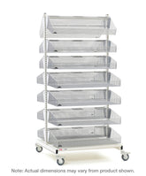 Metro qwikSIGHT Mobile Double-Sided 14-Basket Shelving Unit