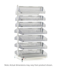 Metro qwikSIGHT Stationary Double-Sided 14-Basket Shelving Add-On Unit