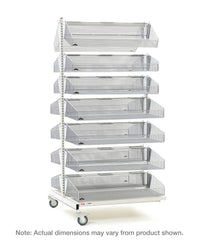 Metro qwikSIGHT Mobile Double-Sided 14-Basket Shelving Add-On Unit