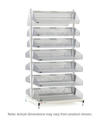 Metro qwikSIGHT Stationary Double-Sided 14-Basket Shelving Unit