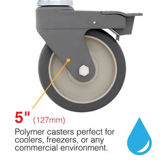 Metro End-Load Stainless Steel/Metroseal Gray Wire Bun Pan Rack