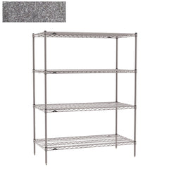 Metro Super Erecta 4-Shelf Industrial Wire Shelving Starter Unit, Metroseal Gray Epoxy