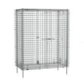 Metro qwikSLOT Stationary Security Shelving Unit, Chrome