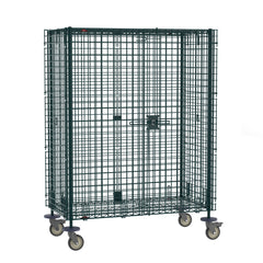 Metro Super Erecta Mobile Security Shelving Unit, Metroseal Green Epoxy