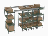 Metro Top-Track Overhead Track Shelving Complete Kit with Super Erecta Pro Shelves
