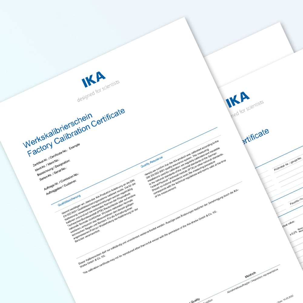 Factory Calibration Certificate LAB