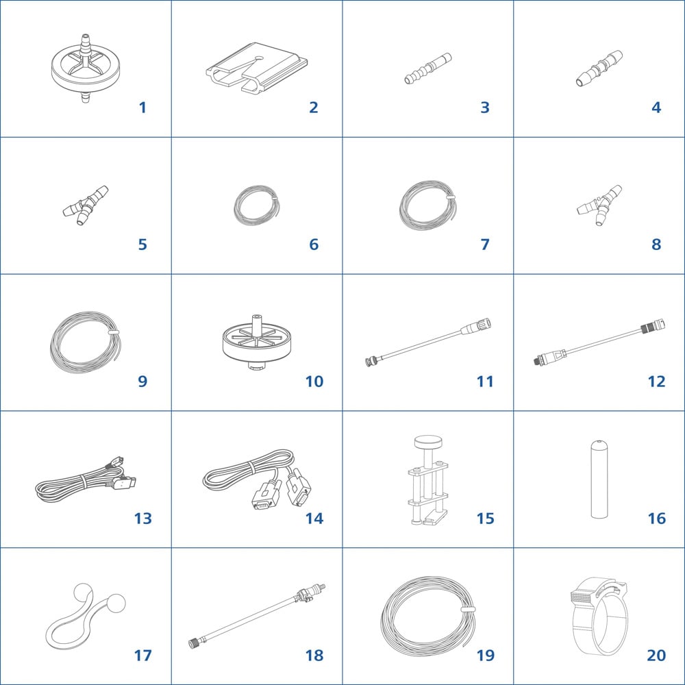 HA.cab.dw Cable & tube set, for double-wall vessels