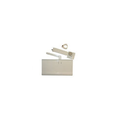 Monitor Support & Full Size Keyboard Tray, w/Dual 8" Pivot Arm, Vertical Post Mounted, White