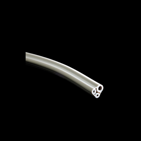 HP Tubing, 3 Hole, Asepsis Straight Gray; Box of 100ft