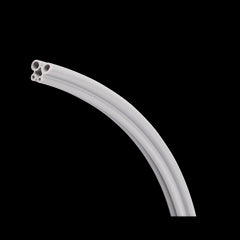 HP Tubing, 4 Hole, Straight Gray; Roll of 100ft