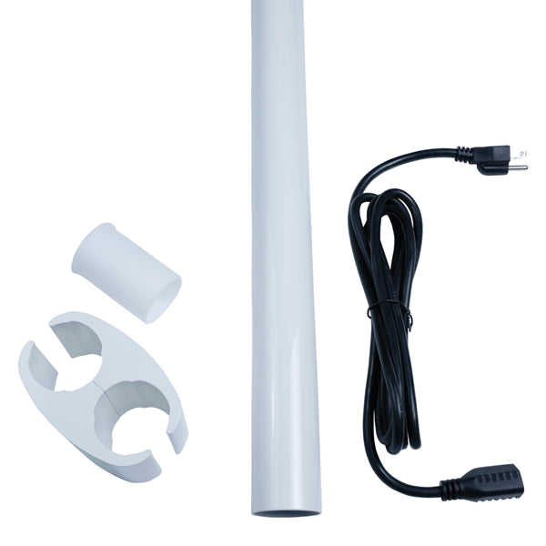 Light Post Extension, 30", Ritter Bushing, White