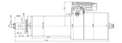 6045 DC-C5-60-06-EP4-D45/60 HF Motor Spindle – 80,000 RPM, 45mm, IP55, C5