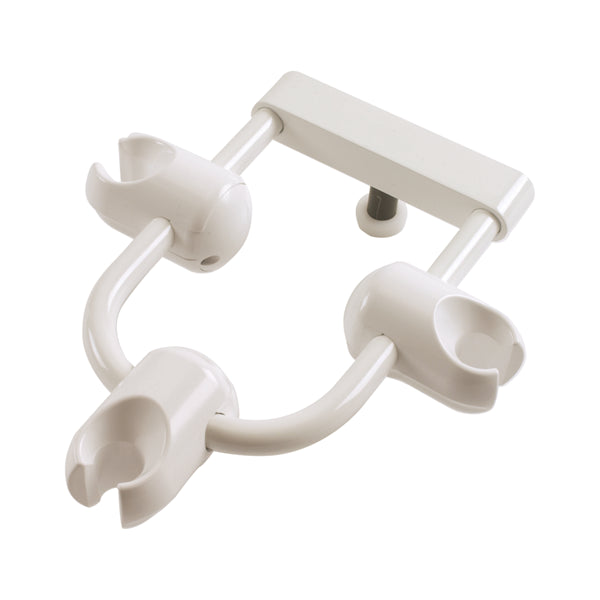 Horseshoe Holder Bar w/Standard Holders, White