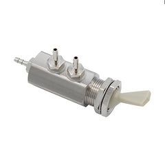 Toggle Routing Valve, 2-Way, 1/16" Barbs, Gray