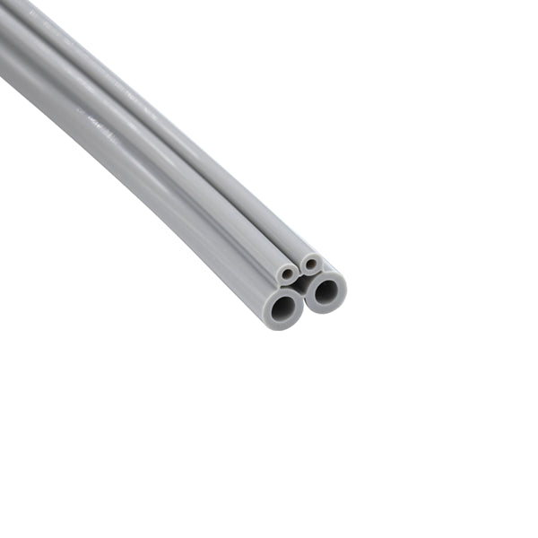 FC Tubing, 4 Hole, Vinyl Gray; Roll of 100ft