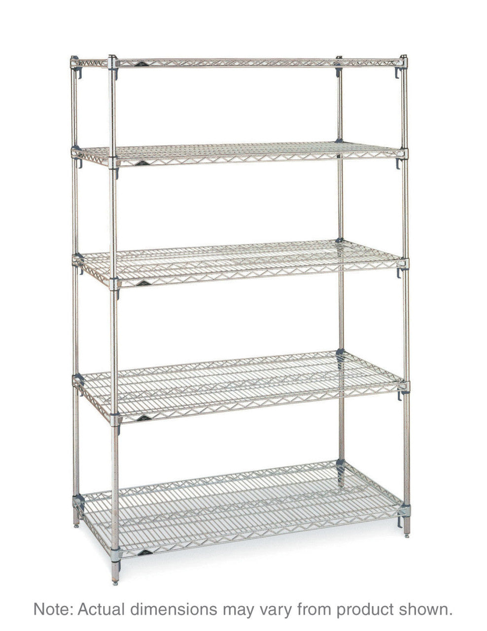 Metro Super Adjustable Super Erecta 4-Shelf and 5-Shelf Industrial Wire Shelving Starter Units, Chrome