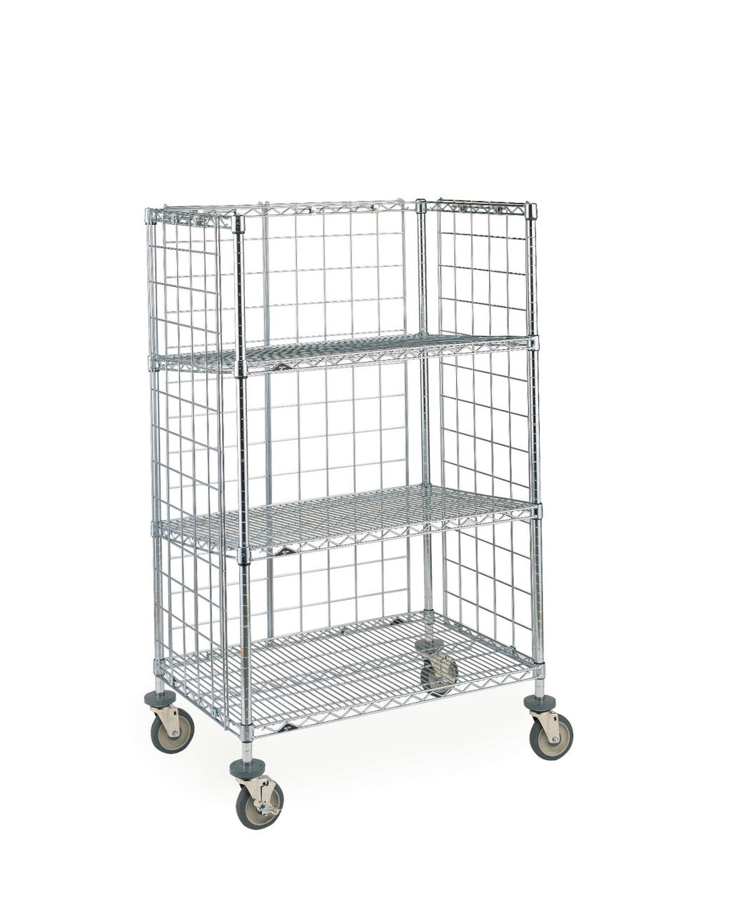 Metro Super Erecta Industrial Wire Slanted Shelving Transport Cart