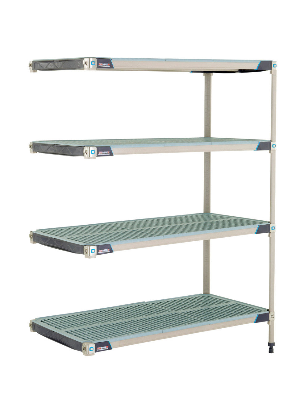 MetroMax i 4-Shelf and 5-Shelf Plastic Industrial Shelving Add-On Units