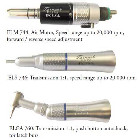 ELK-700-M4 Tornado Push Button Low Speed Handpiece Set