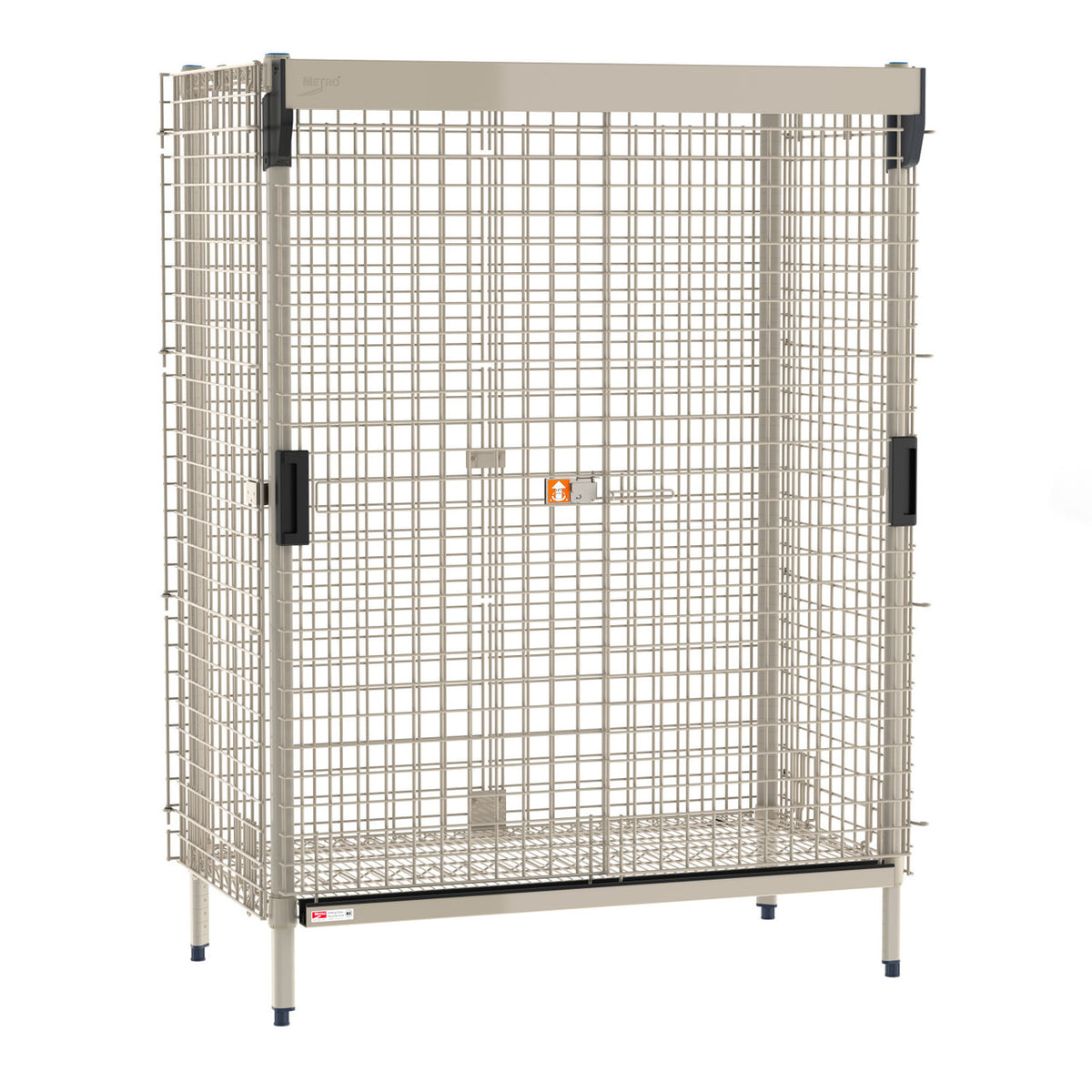 Metro MetroMax Stationary Security Shelving Unit with SlideSecure Sliding Door