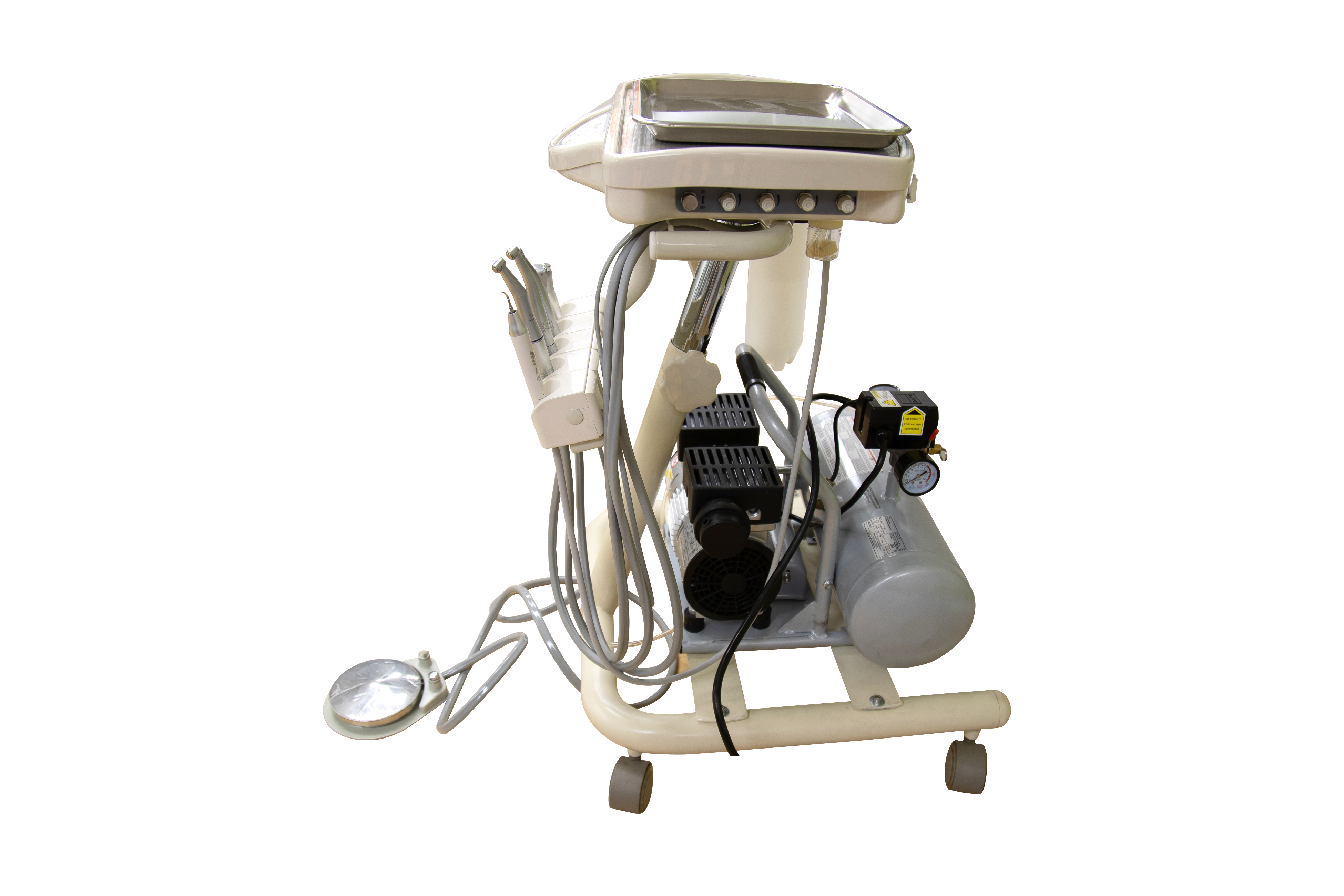 Flight Dental System MC-1300FCP Portable Mobile Cart with Integrated Compressor Fully Loaded Package with 1 Year Warranty