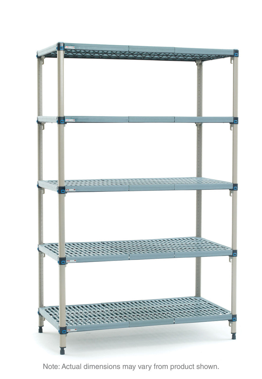 MetroMax Q 4-Shelf and 5-Shelf Plastic Industrial Shelving Starter Units