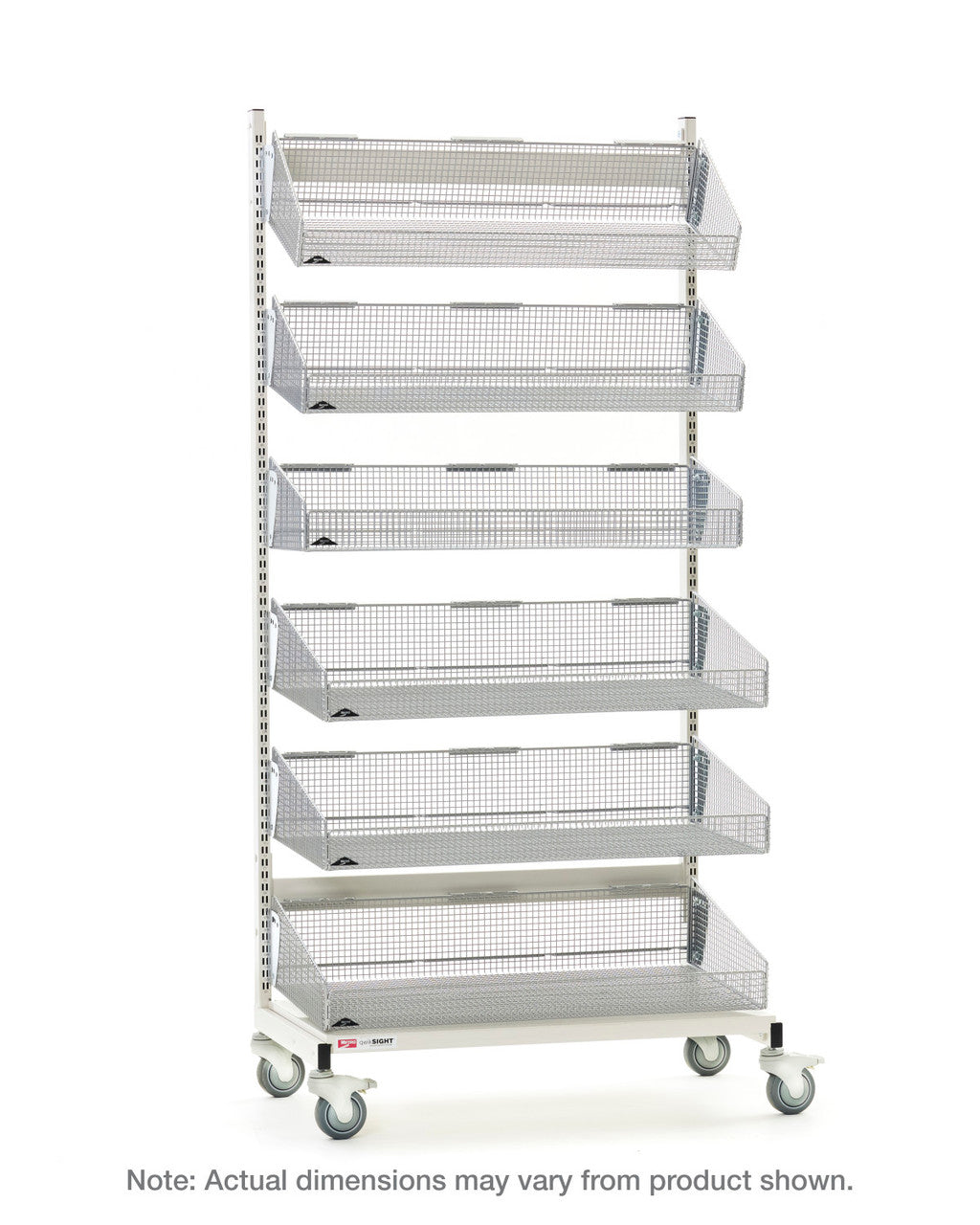 Metro qwikSIGHT Mobile Single-Sided 6-Basket Shelving Unit