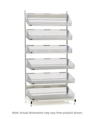 Metro qwikSIGHT Stationary Single-Sided 6-Basket Shelving Unit