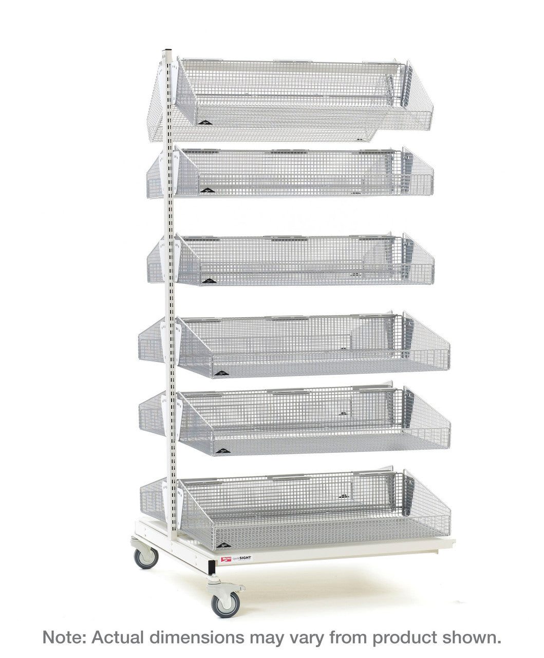 Metro qwikSIGHT Mobile Double-Sided 12-Basket Shelving Add-On Unit