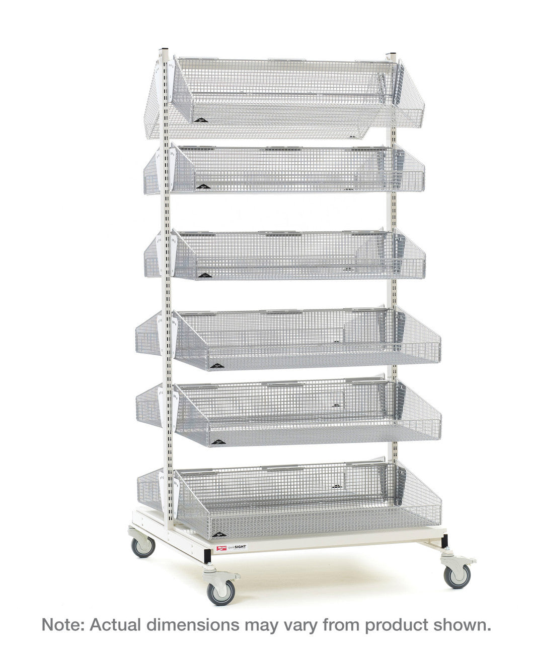 Metro qwikSIGHT Mobile Double-Sided 12-Basket Shelving Unit