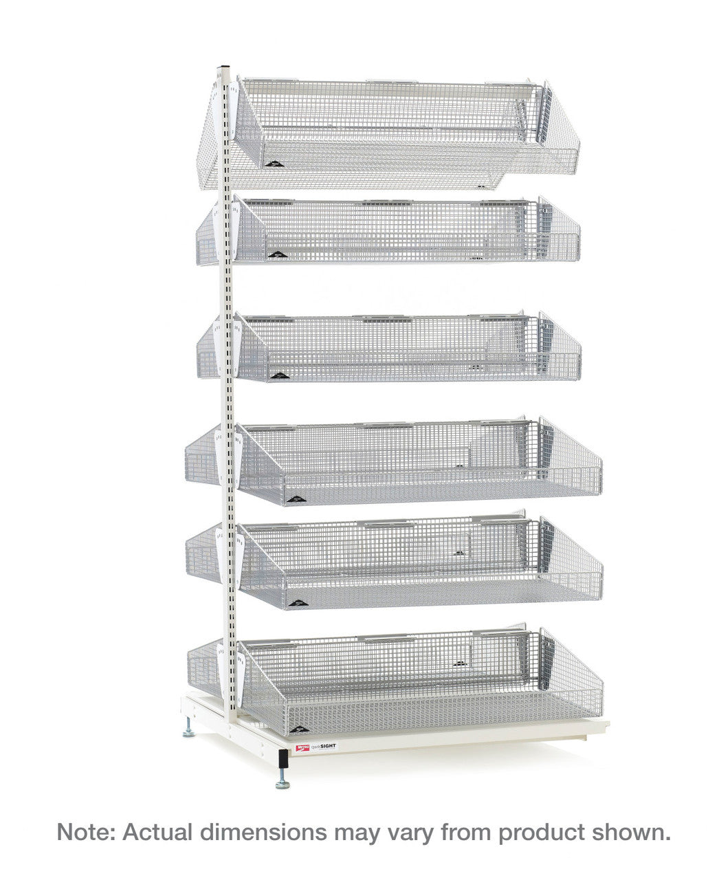 Metro qwikSIGHT Stationary Double-Sided 12-Basket Shelving Add-On Unit