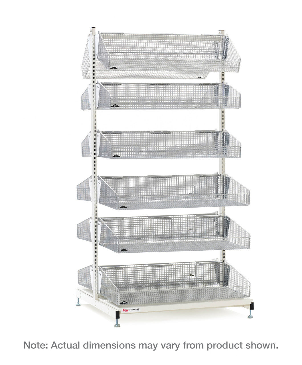 Metro qwikSIGHT Stationary Double-Sided 12-Basket Shelving Unit
